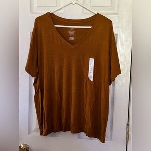 NWT Nine West 1X burnt orange tee shirt